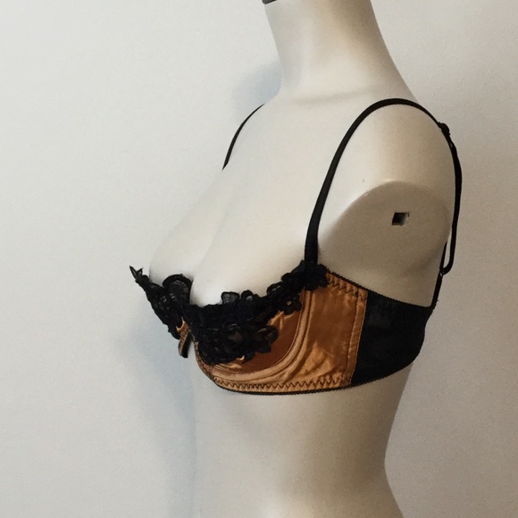 FREDERICKS OF HOLLYWOOD Vintage Quarter Bra sz 34 - Picture 3 of 8